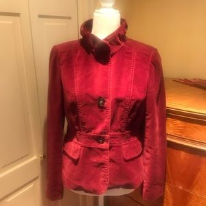 Last chance! J Crew Burgundy velvet jacket